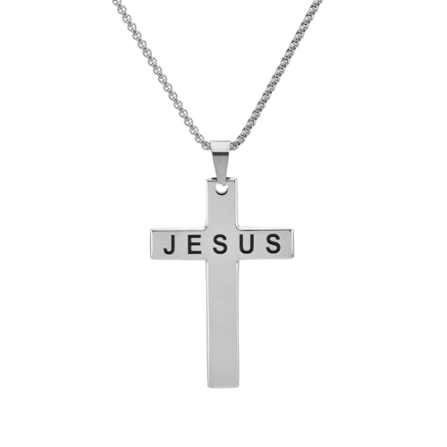 Titan-Stahl Glow in The Dark Cross Pendant Necklace for Men Unisex Gothic Vintage Jewelry Gift Titan-Stahl Glow in The Dark Cross Pendant Necklace for Men Unisex Gothic Vintage Jewelry Gift von Jpltlvy