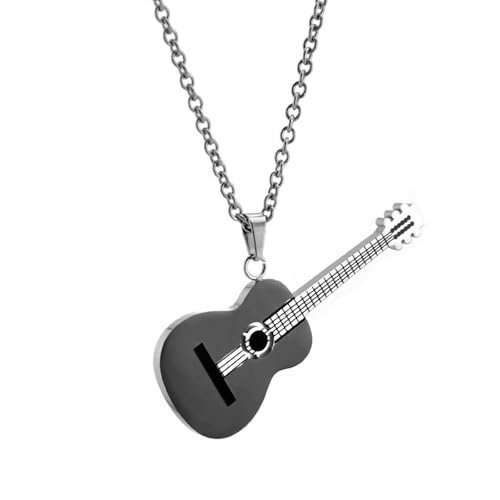Titan-Stahl Guitar Anhänger Halskette für Männer Musik Theme Hip Hop Trendy Jewelry Geschenk Titan-Stahl Guitar Anhänger Halskette für Männer Musik Theme Hip Hop Trendy Jewelry Geschenk von Jpltlvy