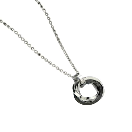 Titan-Stahl Interlocking Triple Ring Anhänger Halskette für Männer Eternal Love Design Trendy Couple Jewelry Geschenk Titan-Stahl Interlocking Triple Ring Anhänger Halskette für Männer Eternal Love Design Trendy Couple Jewelry Geschenk von Jpltlvy