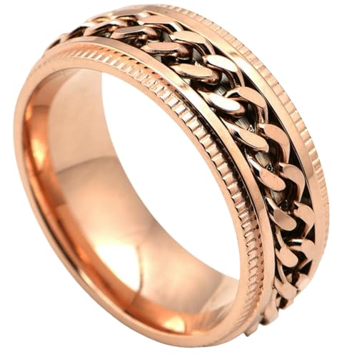 Titan-Stahl-Ketten-Spinner-Ring für Herren, industrieller Steampunk-Schmuck, volle Drehung, mechanisches Design, maskulines Geschenk, 11, Titanstahl Titan-Stahl-Ketten-Spinner-Ring für Herren, industrieller Steampunk-Schmuck, volle Drehung, mechanisches Design, maskulines Geschenk, 11, Titanstahl von Jpltlvy