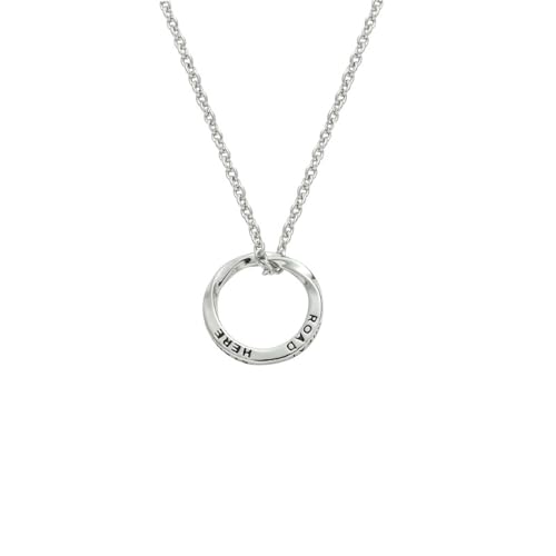 Titan-Stahl Mobius Ring Anhänger Halskette für Männer Twisted Circle Design Hip Hop Vintage Jewelry Geschenk von Jpltlvy