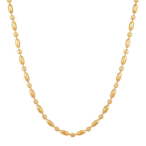 Titan-Stahl-Perlenketten-Set für Damen, quadratisch, minimalistisches Design, handverbunden, symbolischer Schmuck, Geschenk von Jpltlvy