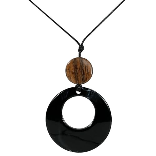 Verstellbare schwarze Kordelkette für Damen, minimalistisch, lange Kette, vielseitige Schichtung, müheloses Geschenk, raffinierter Schmuck von Jpltlvy