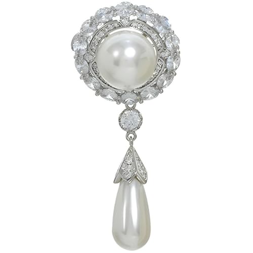 Vintage Perle Luxus Brosche für Frauen Elegant Minimalistisches Design Anstecknadel Zubehör Geschenk von Jpltlvy