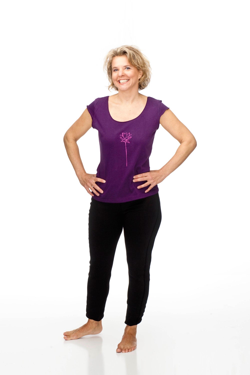 Damen Kleidungsshirt Lotus | Shirt Yoga Top Kleidung T Damen Kleidungsshirt Lotus | Shirt Yoga Top Kleidung T von Jqlovesu