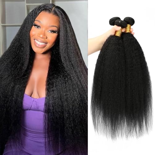 12A Yaki Human Hair Bundles Menschliches Haar Brasilianisches Echthaar Remy Brazilian Virgin Hair Kinky Straigh Weave Bundle für Frauen 16 18 20 Zoll 12A Yaki Human Hair Bundles Menschliches Haar Brasilianisches Echthaar Remy Brazilian Virgin Hair Kinky Straigh Weave Bundle für Frauen 16 18 20 Zoll von Jreitsere