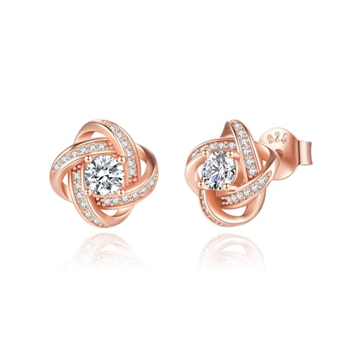 Jrêveinfini 925er Silber Love Knot Kleeblatt Ohrringe Damen, Ohrringe ohrstecker Rosegold Silber Nickelfreie, Schmuck Geschenke Frauen Geburtstag Freundinnen Mütter Töchter Mama Muttertag Schwester Jrêveinfini 925er Silber Love Knot Kleeblatt Ohrringe Damen, Ohrringe ohrstecker Rosegold Silber Nickelfreie, Schmuck Geschenke Frauen Geburtstag Freundinnen Mütter Töchter Mama Muttertag Schwester von Jrêveinfini