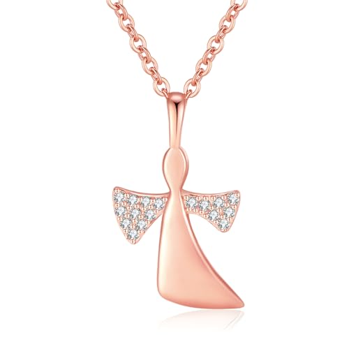 Jrêveinfini Schutzengel Kette Anhänger Mädchen Damen Rosegold Silber 925, Mutter Tochter Konfirmation Kette Mama, Engel Taufe Glücksbringer Halskette Mädchen, Kommunion Geschenke für Frauen Mädchen Jrêveinfini Schutzengel Kette Anhänger Mädchen Damen Rosegold Silber 925, Mutter Tochter Konfirmation Kette Mama, Engel Taufe Glücksbringer Halskette Mädchen, Kommunion Geschenke für Frauen Mädchen von Jrêveinfini