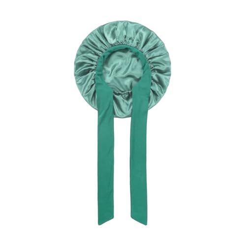 Jrifedptry Damen-Mütze, Nachtschlaf-Duschhaube, Hochelastische Haarhaube, Kopfbedeckung, Haarpflege-Haube, Nachtmütze, Langlebig, Einfach zu Verwenden, Hohe Qualität, Pfauenblau von Jrifedptry