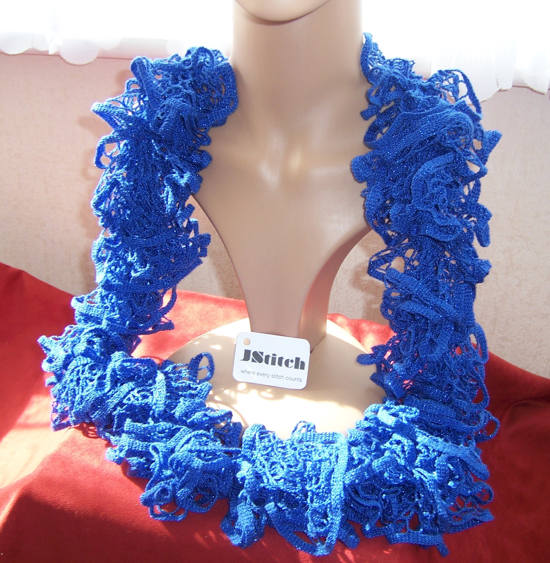 Gestrickte Schal, Mode Blauer Damen Geschenke Für Damen, Muttertagsgeschenk, Geschenk, Glitter Schal Gestrickte Schal, Mode Blauer Damen Geschenke Für Damen, Muttertagsgeschenk, Geschenk, Glitter Schal von Jstitchuk
