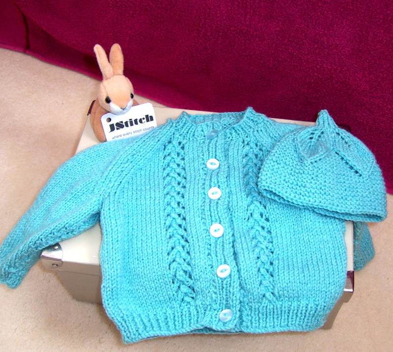 Handgestrickte Strickjacke, Handgestricktes Set, Rundhals-Strickjacke, Strickjacke Für Mädchen, Strickmütze von Jstitchuk