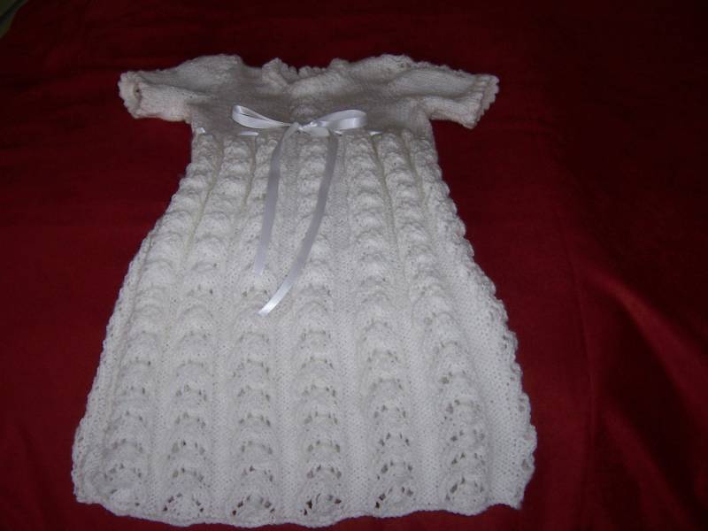 Taufen Kleid, Hand Gestrickte Taufe Robe, Taufenkleid, Handgestrickte Stricken von Jstitchuk