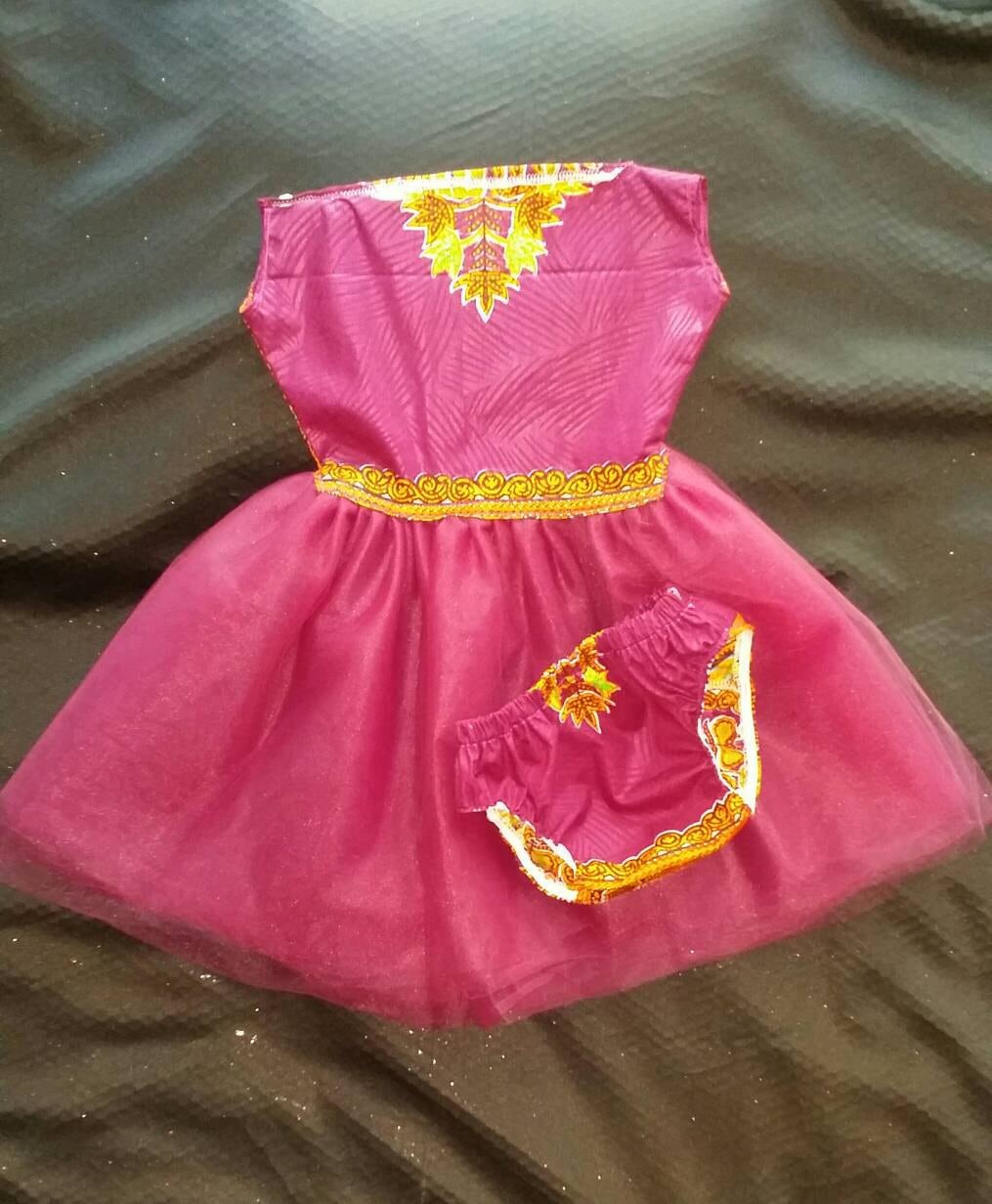 Plum African Dashiki Drucken Tüll-Kleid Plum African Dashiki Drucken Tüll-Kleid von JsuisDesigns
