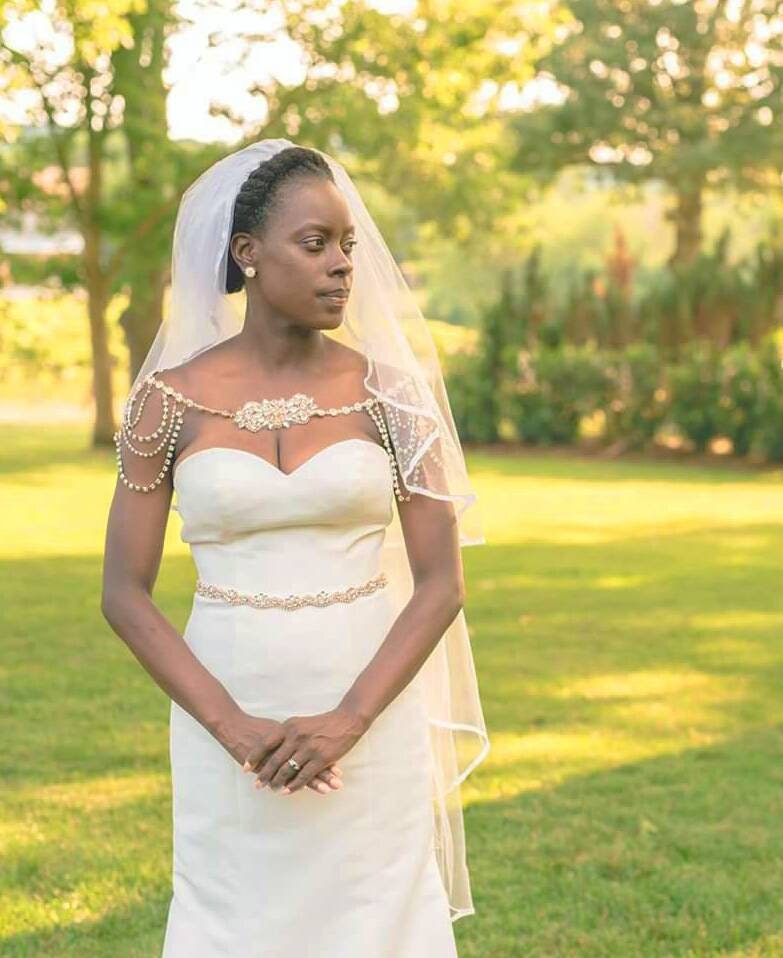 Rose Gold Rhinestone-, Kristall - Und Perlenschulterhalskette Rose Gold Rhinestone-, Kristall - Und Perlenschulterhalskette von JsuisDesigns