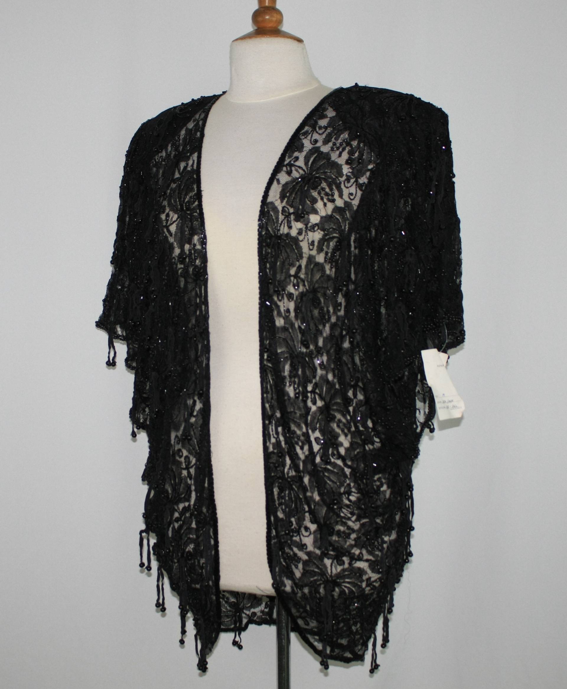 Jtrimming Vintage Domin Kurzarm-Handarbeit Mit Perlen Und Wildleder Zum Aufhängen An Spitze, Stil 1160 von Jtrimming