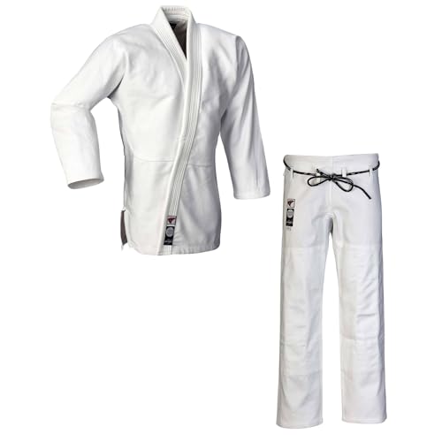 Ju-Sports BJJ Anzug Pearl Pure Lady Cut Weiß F2 I Schmal geschnittener Brazilian Jujutsu Anzug speziell für Damen I BJJ Gi Damen I 100% Baumwolle von Ju-Sports