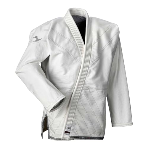 Ju-Sports BJJ Jacke Select Neo Weiß A5 I Jujutsu Anzug Jacke für Erwachsene I Kampfanzug Jacke mit Lycra-Einsatz im Schulterbereich I Mit Kontrastnähten I 100% Baumwolle von Ju-Sports