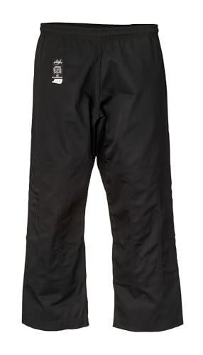 Ju-Sports Element Hose Schwarz 180 Wide Cut I Leichte Hose mit Gummibund, Kordelschnürung & Knieverstärkung I Auch für Sportarten wie Karate & Judo, MMA UVM. von Ju-Sports