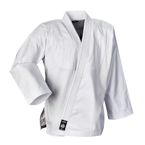 Ju-Sports Element Jacke Weiß regular cut 190 I Judoanzug Jacke Kinder & für Erwachsene I Judogi Jacke aus langlebigem Mischgewebe I Doppelt verstärkter Schulter- & Brustbereich von Ju-Sports