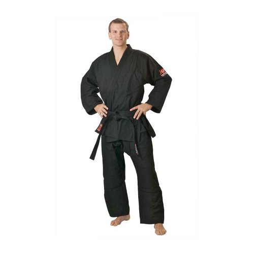 Ju-Sports Ju-Jutsu Anzug Cayon Black 200 I Moderner Jujutsu Anzug Kinder & Erwachsene I Kampfanzug fürs Training I Doppelt verstärkter Brust- & Schulterbereich I 100% Baumwolle von Ju-Sports