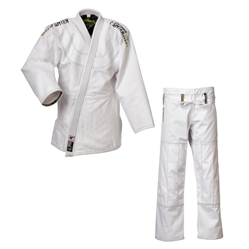 Ju-Sports Ju-Jutsu Anzug Fighter heavy JJIF approved 185 I Extra leichter, enger Jujutsu Anzug fürs Fighting I Kampfanzug mit tollem Finish I 100% Baumwolle von Ju-Sports