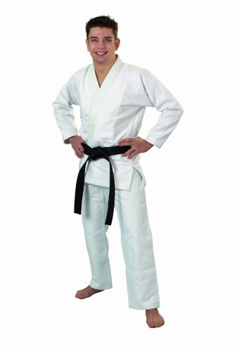 Ju-Sports Ju-Jutsu Anzug Pearl Pure Weiß A2 I Edler Jujutsu Anzug für Erwachsene I Klassisch schmaler BJJ Gi Herren I Doppelt verstärkter Brust- & Schulterbereich I 100% Baumwolle von Ju-Sports