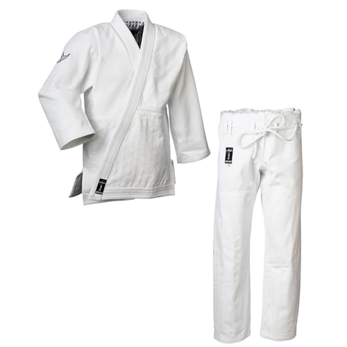 Ju-Sports Judoanzug Akita pro 700 Weiß I Moderner Judoanzug Kinder & Erwachsene I Judogi für Training & Wettkampf I Mehrfach verstärkt I Vernähte Schulter- & Brust I 100% Baumwolle I Größe 190 von Ju-Sports