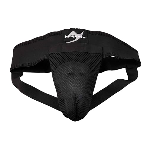 Ju-Sports Tiefschutz Kampfsport für Kids I Stabiler Kleiner Hartplastik-Pantalbecher mit atmungsaktivem Stoffgewebe I Einstellbares, kleines Gummiband I Leicht abwaschbar von Ju-Sports