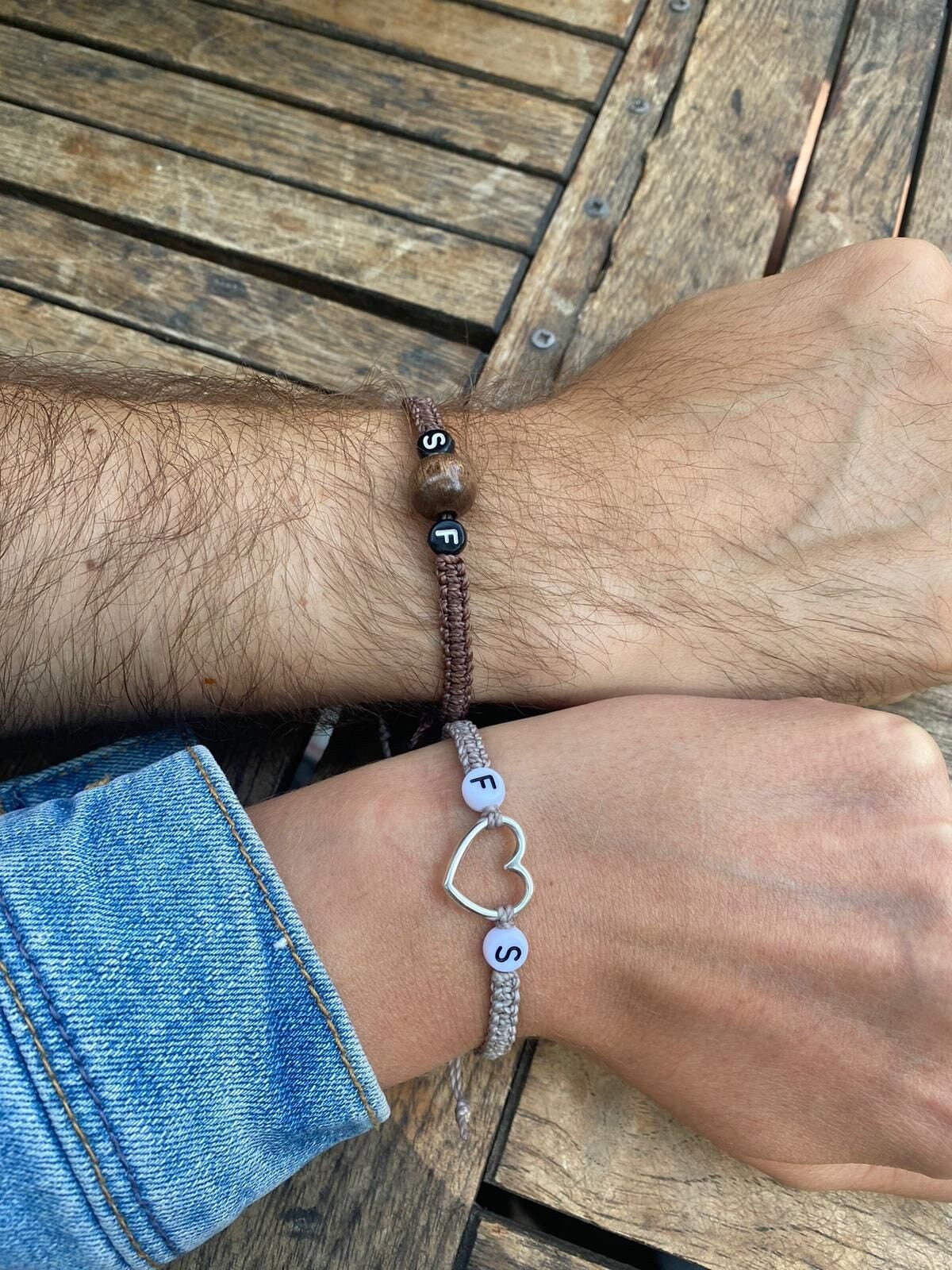 Personalisiertes Partnerarmband/ Hochzeitsarmband/ Ehearmband/ Armband Set Partner Mit Buchstabenperlen/Initialen Vorname Personalisiertes Partnerarmband/ Hochzeitsarmband/ Ehearmband/ Armband Set Partner Mit Buchstabenperlen/Initialen Vorname von JuDIYs