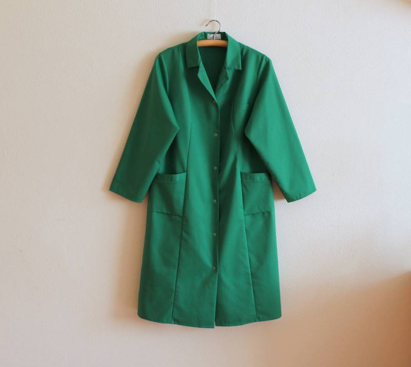 Damen Arbeitsmantel Vintage Frauen Workwear Grün Lange Jacke Baumwolle Blend Retro Artist Longcoat Parka Langarbeit Blazer Large Size Damen Arbeitsmantel Vintage Frauen Workwear Grün Lange Jacke Baumwolle Blend Retro Artist Longcoat Parka Langarbeit Blazer Large Size von JuJuVintageFinds