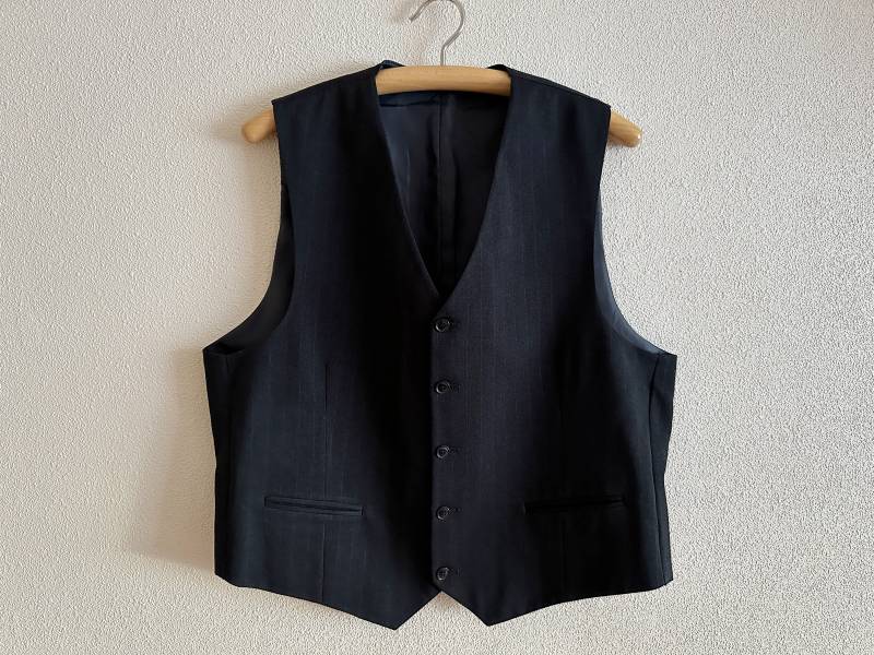 Herren Weste Schwarz Schwarz Formell Tailliert Weste Edwardian Victorian Renaissance Steampunk Barock von JuJuVintageFinds