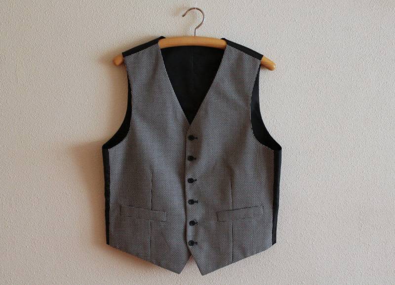 Herren Weste Schwarz Weiße Formelle Taillierte Edwardian Victorian Renaissance Steampunk von JuJuVintageFinds