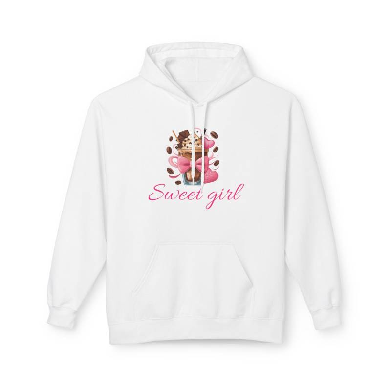 Sweet Girl Cupcake Illustration Hoodie | Pink Dessert Graphic von JuKissDesign