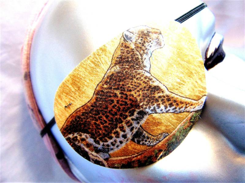 Erwachsene Unisex Handgemachte Augenklappe-Cheetah Thema-Vision-Accessoire-Eye Care Aide-Katarakt Aide, Brille Tragen Kunst-Eye Gesundheit Und von JuLLuJ