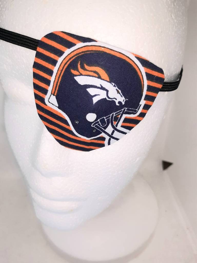 Handgefertigt-Unisex-Erwachsene-Denver Broncos-Augenklappe-Sehhilfe-Augenpflege-Katarakt Hilfe-Okular Hilfe-Augen Tragen Kunst-Einheitsgröße-2 Styles von JuLLuJ