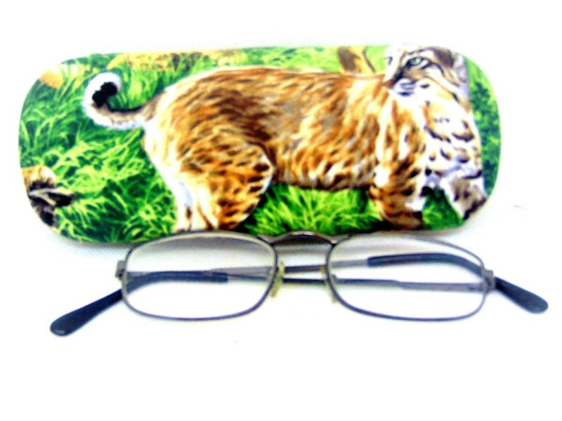 Handgefertigte Brillenetui Hartschale Bobcat Style Fashion Fancy Unisex von JuLLuJ