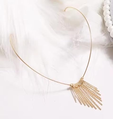 JuPaRo Haarreif für den Hinterkopf, Haarband, Brauthaarschmuck, Haarschmuck offene Frisur, Haarschmuck hinten, romantischer Haarreif Gold (Design 3, Uni) von JuPaRo