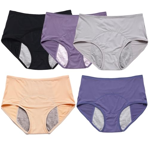 JuanNest Unterhosen Damen Große Größen Inkontinenz Schutzhosen & Unterwäsche, Inkontinenz Pants Damen, Drywear Slip Damen Inkontinenz, Periodenunterschwäsche Große Größen A,8XL(125-150kg) von JuanNest