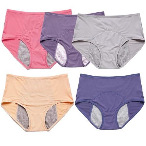 JuanNest Unterhosen Damen Große Größen Inkontinenz Schutzhosen & Unterwäsche, Inkontinenz Pants Damen, Drywear Slip Damen Inkontinenz, Periodenunterschwäsche Große Größen D,7XL(115-125Kg) von JuanNest