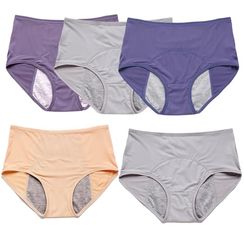 JuanNest Unterhosen Damen Große Größen Inkontinenz Schutzhosen & Unterwäsche, Inkontinenz Pants Damen, Drywear Slip Damen Inkontinenz, Periodenunterschwäsche Große Größen E,3XL(75-85KG) von JuanNest