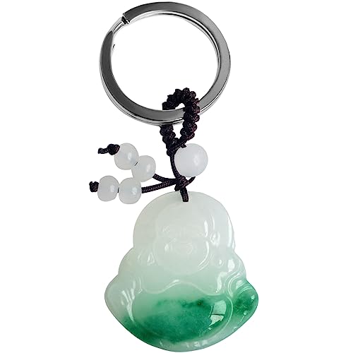 Feng Shui Jade Buddha Schlüsselanhänger für Glück, Reichtum W, mit rotem mxsabrina Armband SKU: L1055 von Juanxian