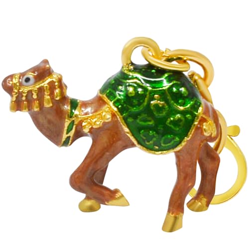 Juanxian Feng Shui Cash Flow Kamel Schlüsselanhänger Reichtum Porsperität Erfolg Glück Amulett W5497, grün, 9 * 3.5cm von Juanxian