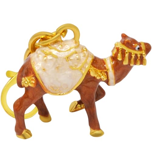Juanxian Feng Shui Cash Flow Kamel Schlüsselanhänger Reichtum Porsperität Erfolg Glück Amulett W5497, weiß, 9 * 3.5cm von Juanxian