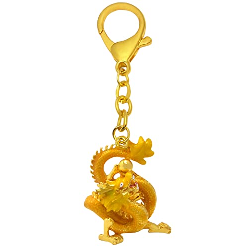 Juanxian Feng Shui Rising Golden Dragon Attracts Wealth and Success W5356 von Juanxian