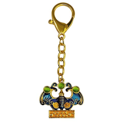 Juanxian Feng Shui Wohlstand Fledermaus Schlüsselanhänger Reichtum Glück Wohlstand Segen Neujahrsgeschenk, mehrfarbig, 10.8*3.8CM von Juanxian