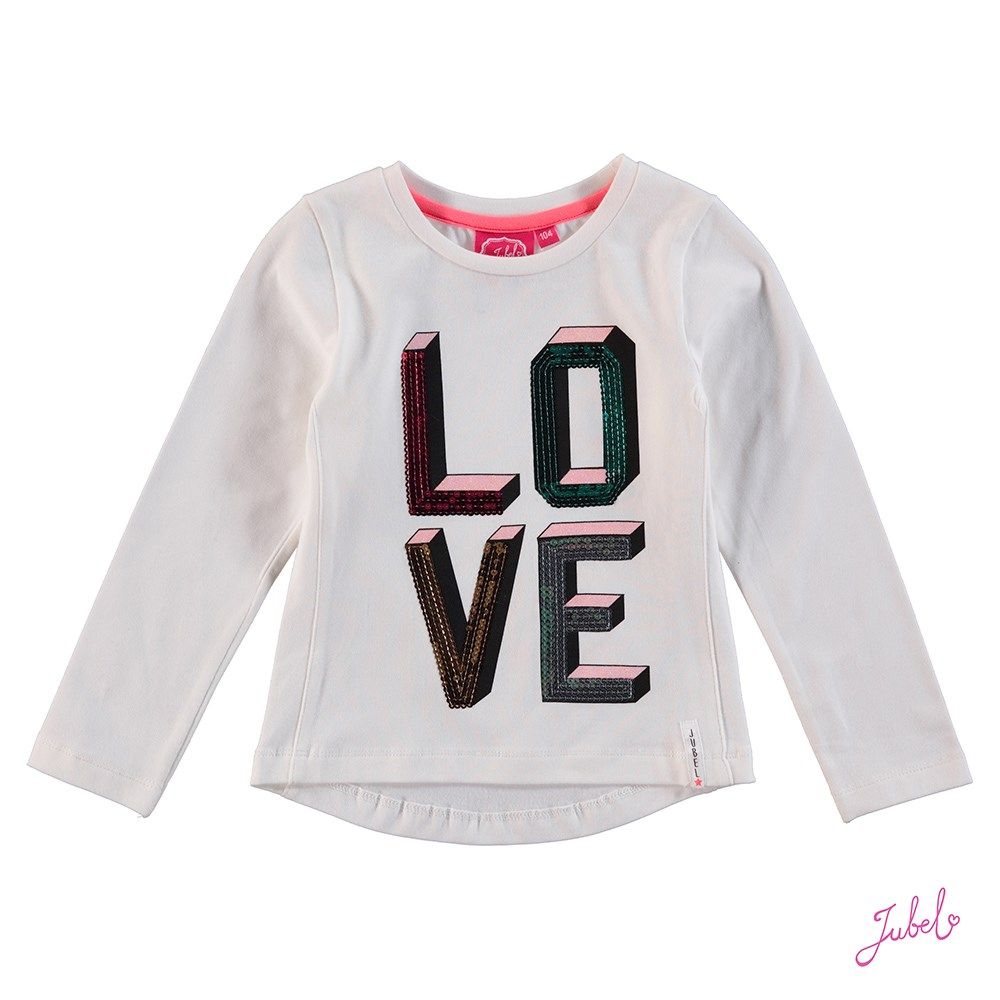 Jubel Shirt Longsleeve offwhite Love Mädchen von Jubel