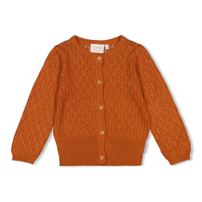 Jubel Sunny side up Strickjacke Mädchen terracotta Sommer von Jubel