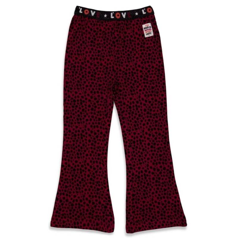 Jubel Zebra Leggings Mädchen bordeaux mit Schlag von Jubel