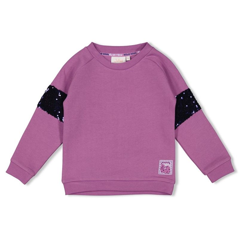 Sweater wild Soul Mädchen violet mit Pailetten am Ärmel Jubel von Jubel
