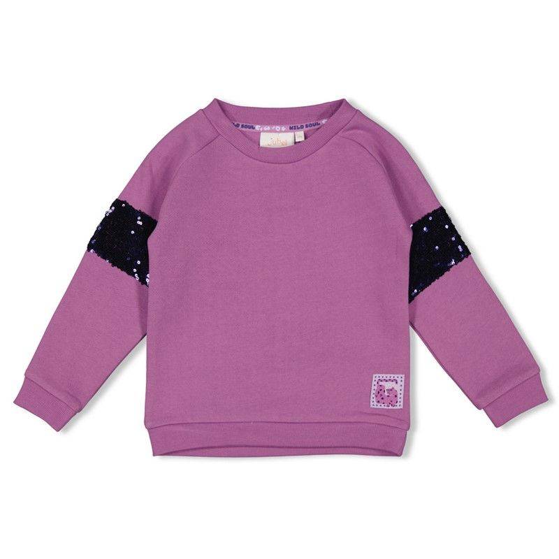 Sweater wild Soul Mädchen violet mit Pailetten am Ärmel Jubel von Jubel
